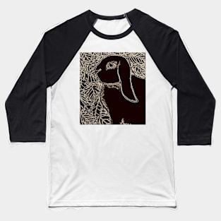 Black Lop Bunny Baseball T-Shirt